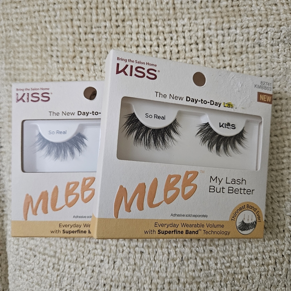 Kiss MLBB Eyelashes***2 PAIRS - So Real Black